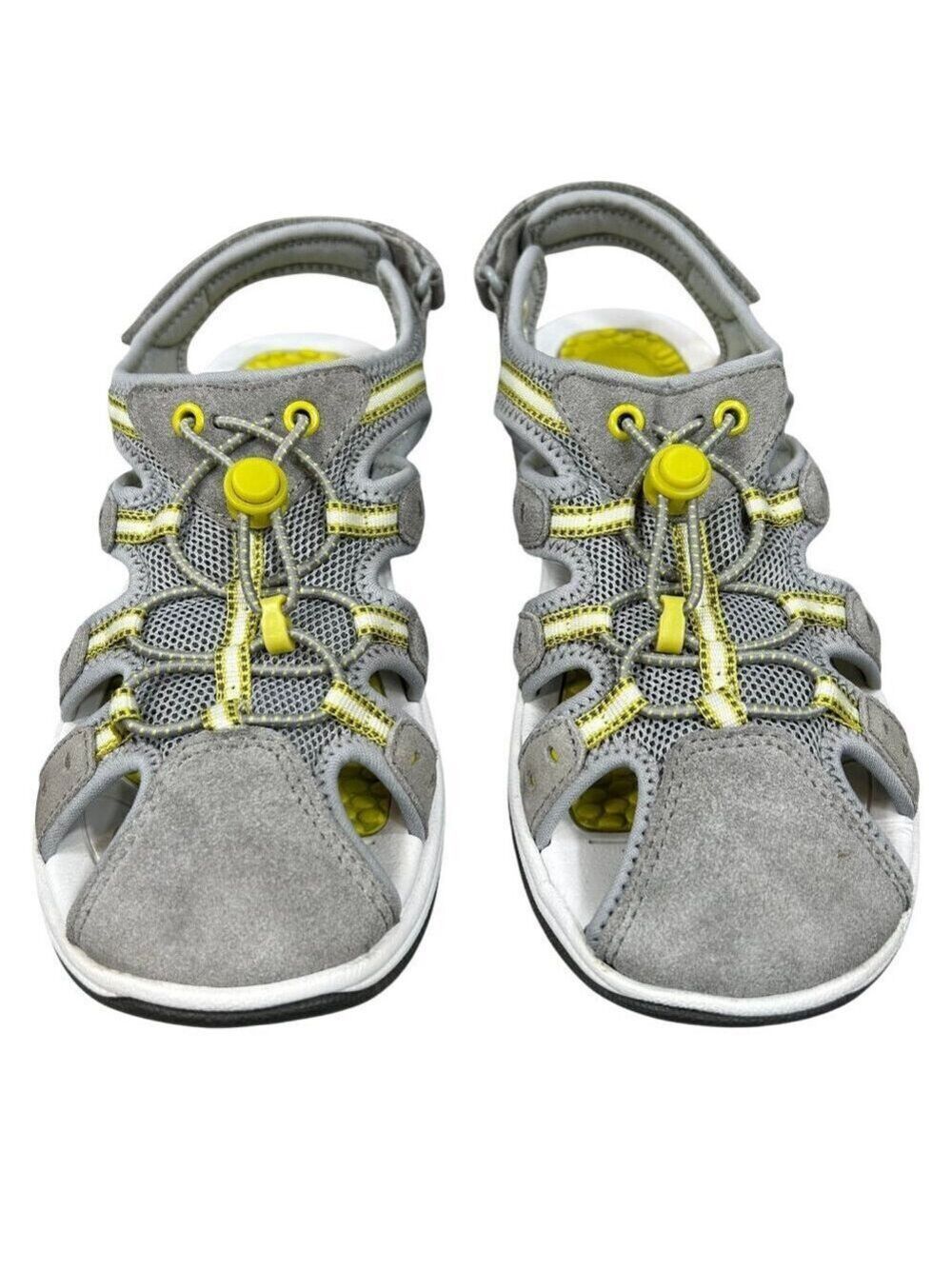 Lands' End Gray Closed Toe Comfort Adjustable Sport Hiking Sandals Size 8D